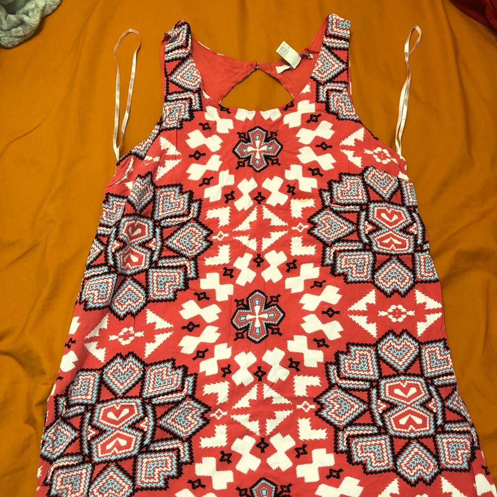 Cute Printed Orange Dress ✨